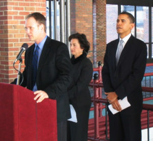 Cam Davis with President Obama and Jan Shakowsky